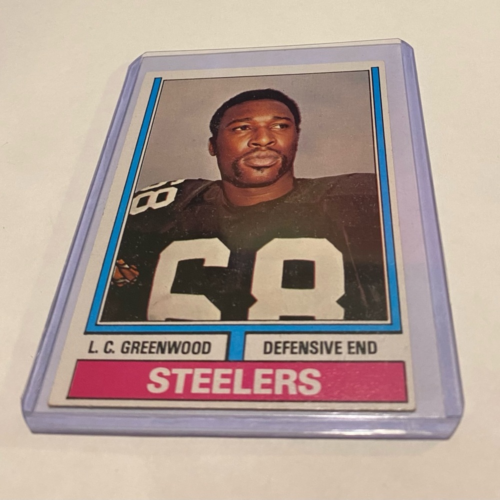 L.C. Greenwood 1974 Topps Football Card #496 Pittsburgh Steelers Vintage